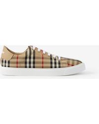 Burberry - Vintage Check Canvas Sneaker - Lyst