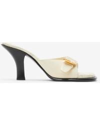 Burberry - Leather Bay Mules - Lyst