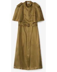 Burberry - Viscose Trench Dress - Lyst