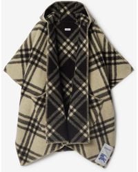 Burberry - Reversible Check Wool Cape - Lyst