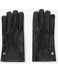 Burberry - Leather Gloves - Lyst