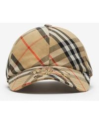 Burberry - Classics Check Ekd Cotton Blend Baseball Cap - Lyst
