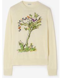 Burberry - Wool Silk Brave Little Tree Sweater - Lyst