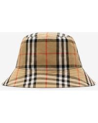 Burberry - Childrens Check Cotton Bucket Hat - Lyst