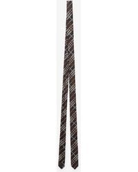 Burberry - Skinny Check Silk Tie - Lyst