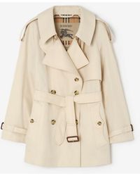 Burberry - Short Tropical Gabardine Fitzrovia Trench Coat - Lyst