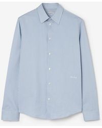 Burberry - Slim Fit Striped Cotton Shirt - Lyst
