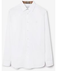 Burberry - Slim Fit Stretch Cotton Shirt - Lyst