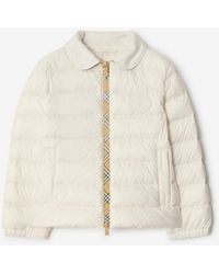 Burberry - Childrens Checker-Tape Nylon Puffer Jacket - Lyst