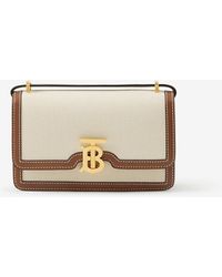 Belt bags Burberry - Black leather TB chain bum bag - 8012200