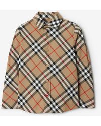 Burberry - Childrens Check Cotton Shirt - Lyst