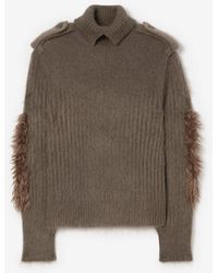 Burberry - Mohair Wool Blend Jumper - Lyst