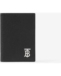 Burberry - Grainy Leather Tb Folding Card Case - Lyst