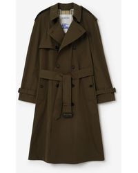 Burberry - Long Lightweight Cotton Trench Coat - Lyst