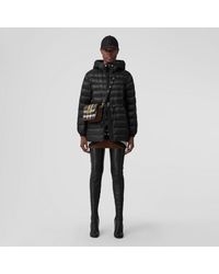 Burberry Synthetic Watercolour Print Econyl Hooded Parka in Black Womens Clothing Jackets Padded and down jackets 