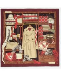 Burberry - Wardrobe Silk Scarf - Lyst