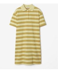 Burberry - Striped Cotton Polo Shirt Dress - Lyst