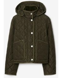 Burberry - Cropped Quilted Nylon Jacket - Lyst