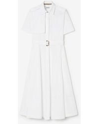 Burberry - Cotton Poplin Shirt Dress - Lyst