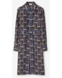 Burberry - Bus Silk Shirt Dress - Lyst