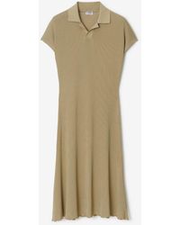 Burberry - Rib Knit Polo Shirt Dress - Lyst