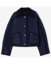 Burberry - Cropped Quilted Nylon Floriston Jacket - Lyst