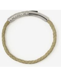 Burberry - Leather Check Bracelet - Lyst