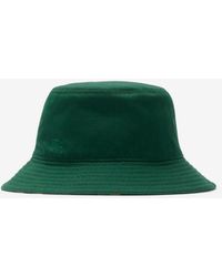 Burberry - Reversible Cotton Blend Bucket Hat - Lyst