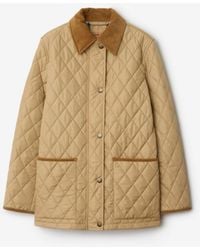 Burberry - Quilted Crop Jacket - Lyst