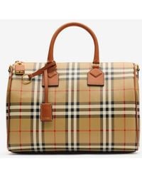Burberry - Medium Check Bowling Bag - Lyst