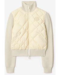 Burberry - Check-Stitch Nylon And Wool Jacket - Lyst