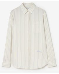 Burberry - Classic Fit Striped Silk Cotton Shirt - Lyst