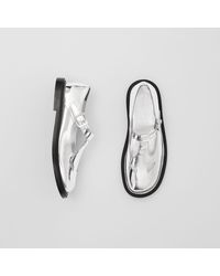 Burberry Metallic Patent Leather T-bar Shoes