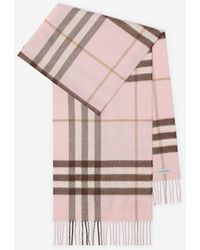 Burberry - Check Cashmere Scarf - Lyst