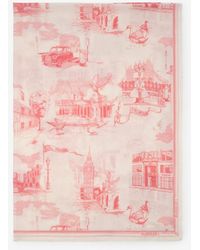 Burberry - London Landmarks Wool Silk Scarf - Lyst