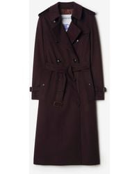 Burberry - Long Cashmere Kensington Trench Coat - Lyst