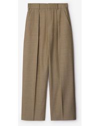 Burberry - Herringbone Wool Tailored Trousers - Lyst