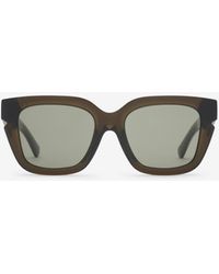 Burberry - Inlaid Check Square Sunglasses - Lyst