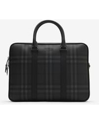 Burberry - City Check Briefcase - Lyst