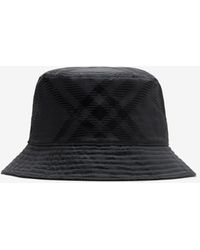 Burberry - Check Nylon Blend Bucket Hat - Lyst