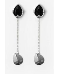 Burberry - Onyx Shield Pendant Earrings - Lyst