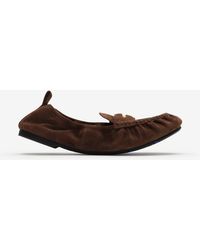 Burberry - Suede Fawn Loafers - Lyst