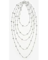Burberry - Hollow Medallion Tiered Necklace - Lyst