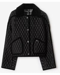 Burberry - Cropped Quilted Nylon Floriston Jacket - Lyst