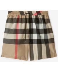 Burberry - Check Swim Shorts - Lyst