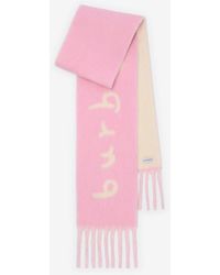 Burberry - Reversible Logo Alpaca Wool Blend Scarf - Lyst