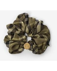 Burberry - Check Silk Scrunchie - Lyst