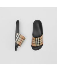 Burberry English Icons Vintage Check Slide Sandal - Multicolour