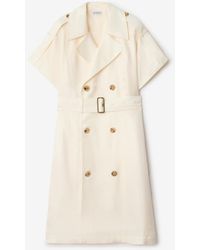 Burberry - Viscose Trench Dress - Lyst