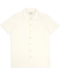 Oliver Spencer Morval Riviera Short Sleeve Jersey Shirt - White